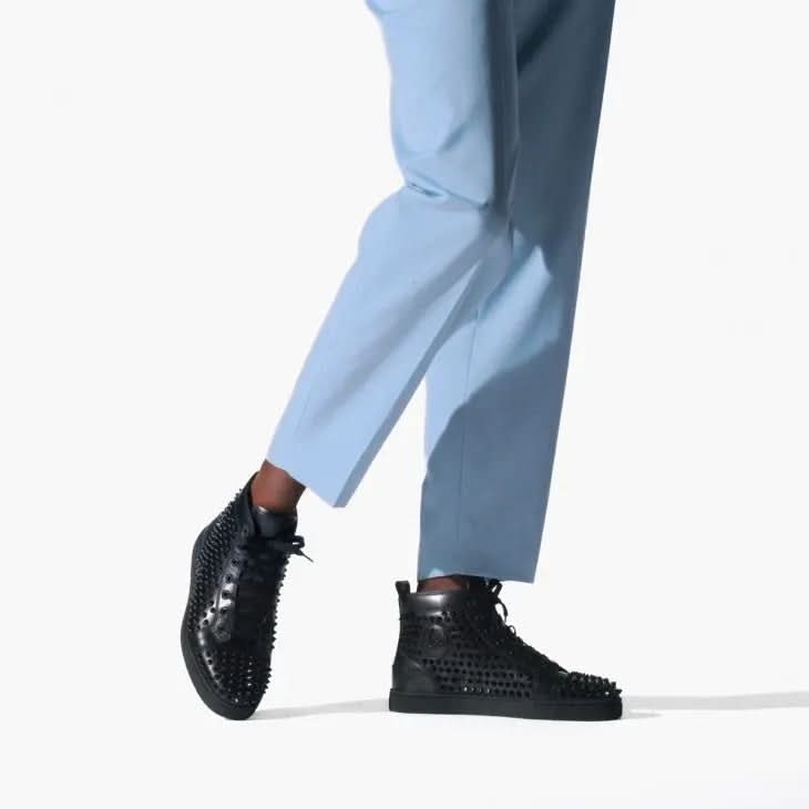 Louboutin Louis Spikes "Calf leather and spikes - Black" KickHaven Bulgaria KickHaven Bulgaria