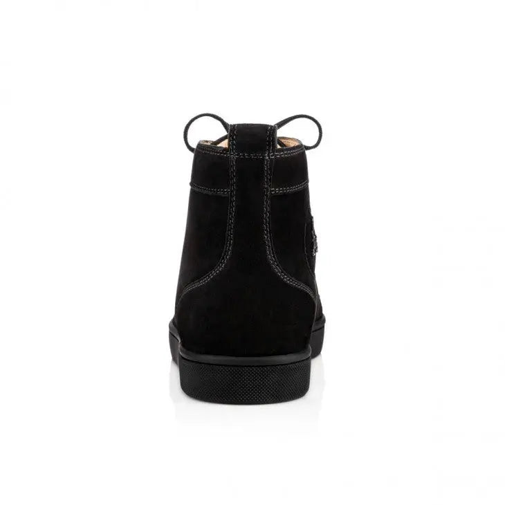 Louboutin Lou Spikes "Suede - Black" KickHaven Bulgaria