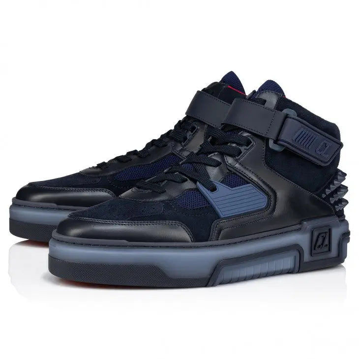 Louboutin Astroloubi Mid "Calf leather, suede and rubber - Navy" KickHaven Bulgaria