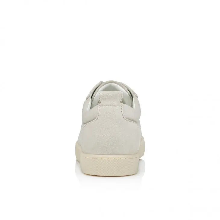 Louboutin Louis Junior Spikes "Veau velours and spikes - Albatre" KickHaven Bulgaria