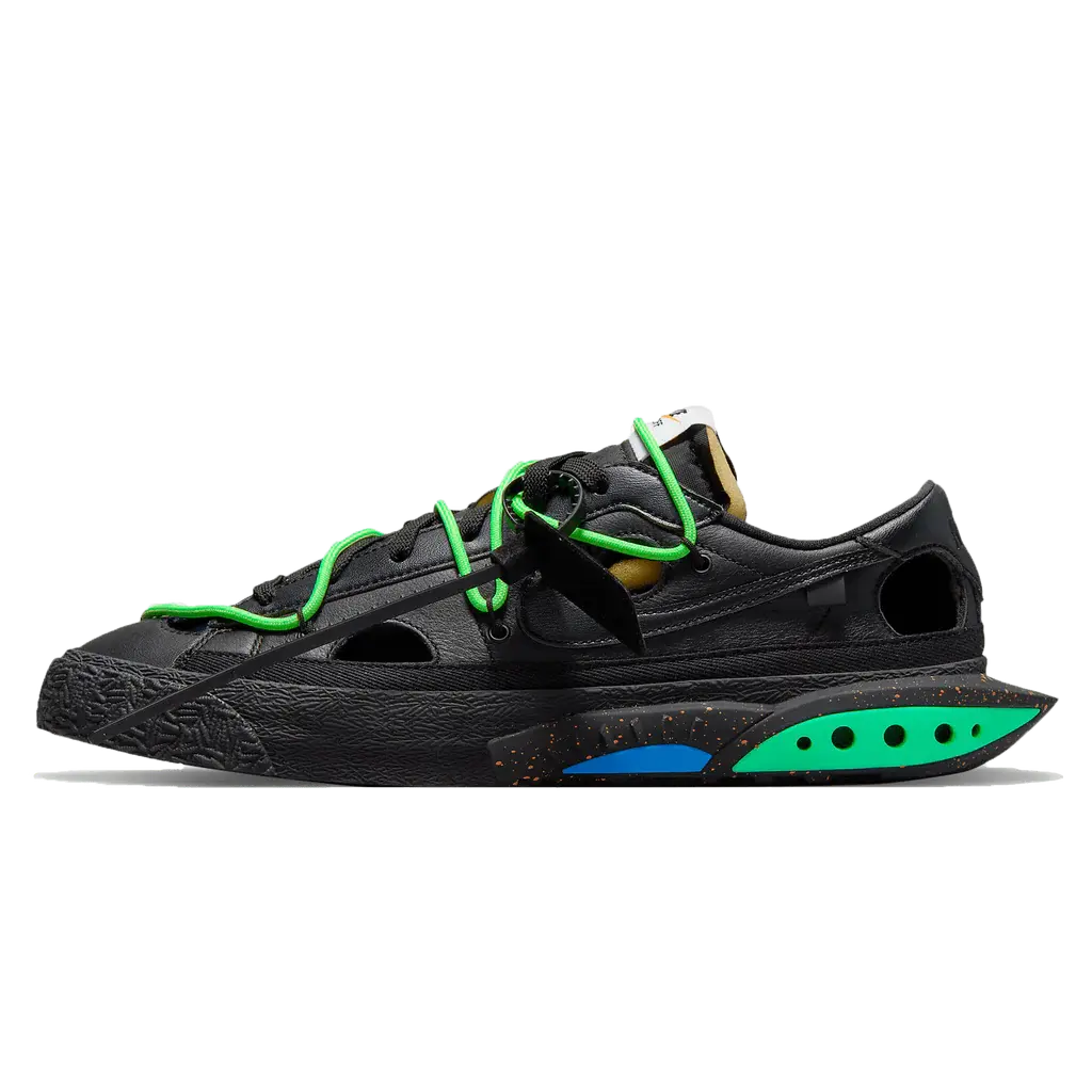 Off-White x Nike Blazer Low 'Black Electro Green' KickHaven Bulgaria