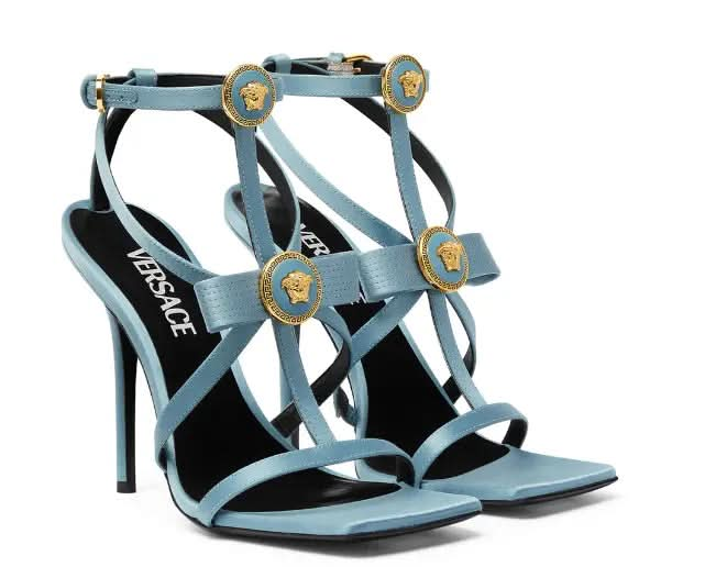 Versace Gianni ribbon satin caged sandals KickHaven Bulgaria KickHaven Bulgaria