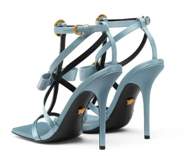 Versace Gianni ribbon satin caged sandals KickHaven Bulgaria KickHaven Bulgaria