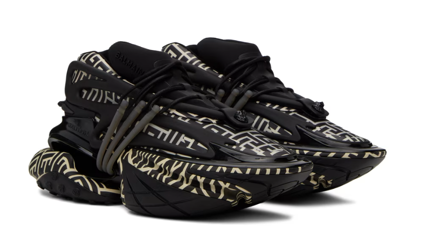 Balmain Black & White Unicorn Sneakers