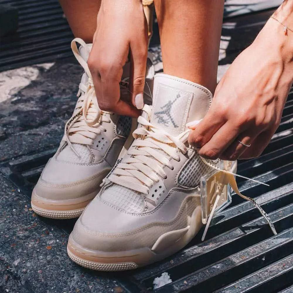 OFF-WHITE x Wmns Air Jordan 4 SP 'Sail' KickHaven Bulgaria KickHaven Bulgaria