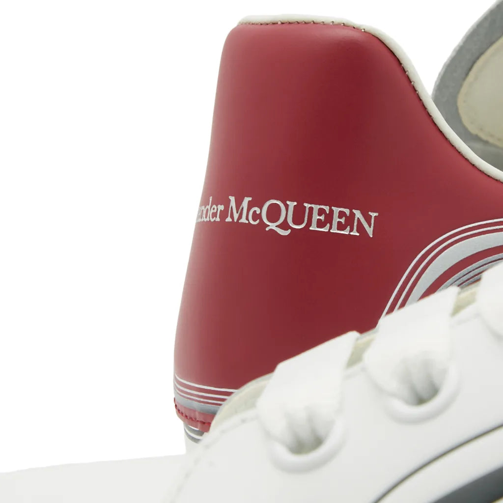 Alexander McQueen Heel Tab 'White, Garnet & Black'