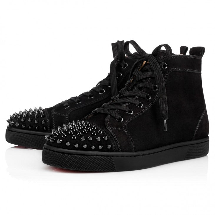 Louboutin Lou Spikes "Suede - Black"