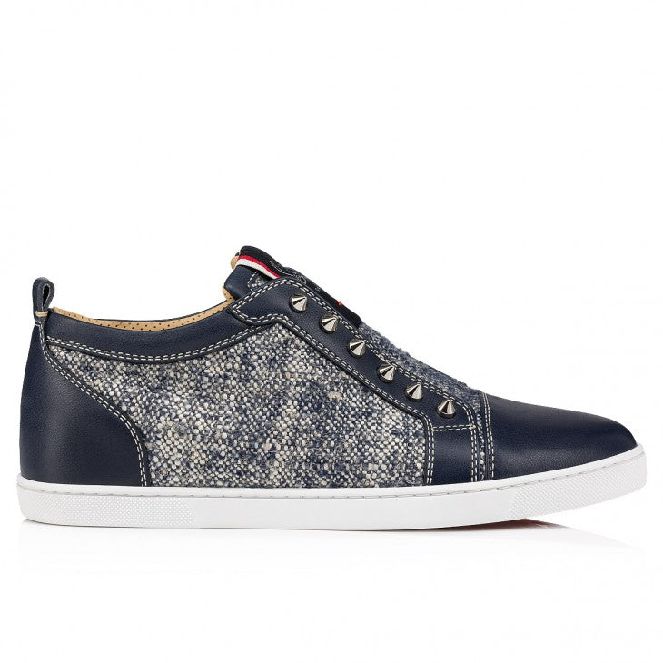 Louboutin F.A.V Fique A Vontade "Wool and calf leather - Navy"