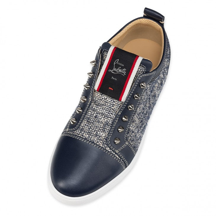 Louboutin F.A.V Fique A Vontade "Wool and calf leather - Navy"