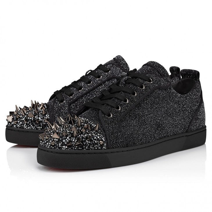 Louboutin Louis Junior P Pik Pik Strass "Suede, leather Comete and strass - Black"  - Доставка за 1 работен ден