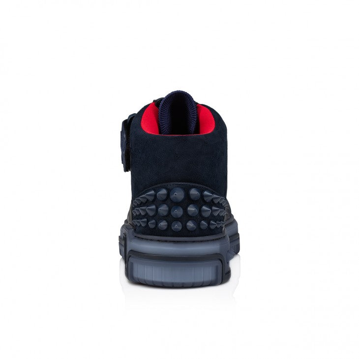 Louboutin Astroloubi Mid "Calf leather, suede and rubber - Navy"