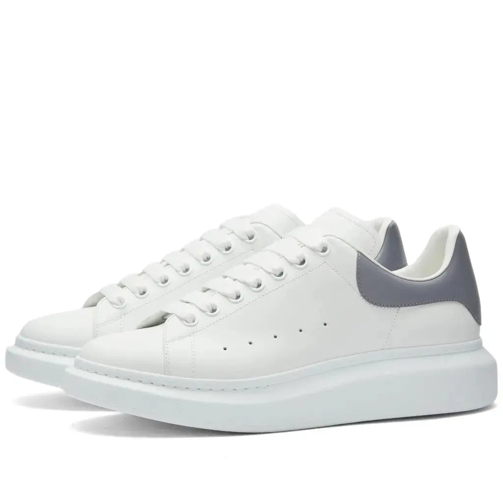 Alexander McQueen Heel Tab 'White & Gun Grey' KickHaven Bulgaria