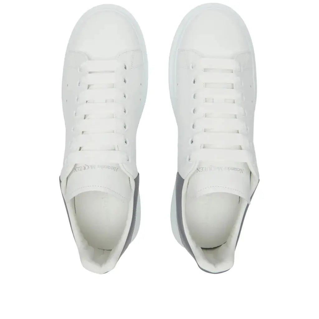 Alexander McQueen Heel Tab 'White & Gun Grey' KickHaven Bulgaria