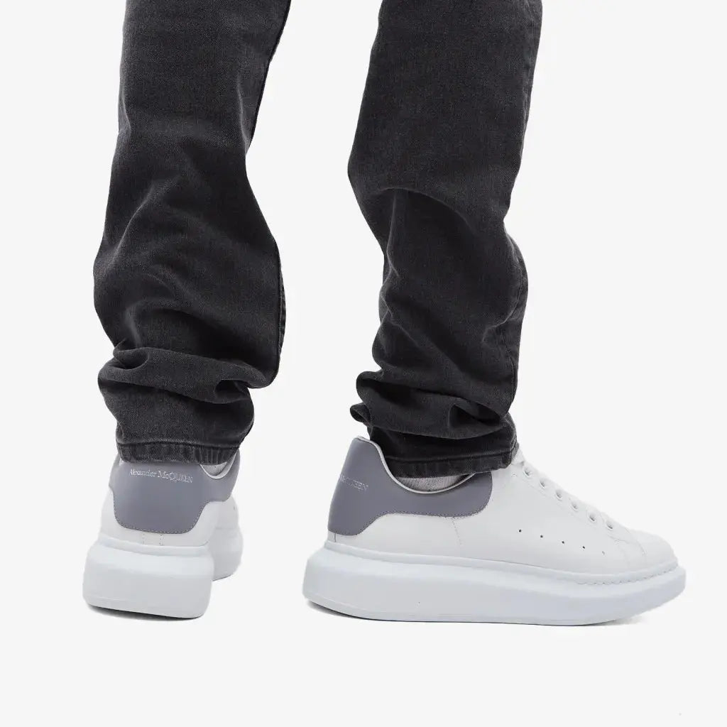 Alexander McQueen Heel Tab 'White & Gun Grey' KickHaven Bulgaria