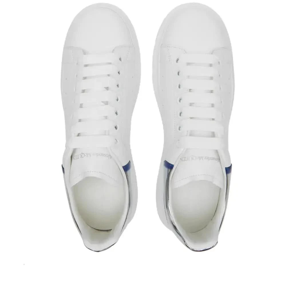 Alexander McQueen Heel Tab 'White & Silver'