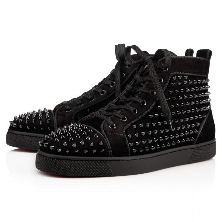 Louboutin Louis "Veau velours and spikes - Black"