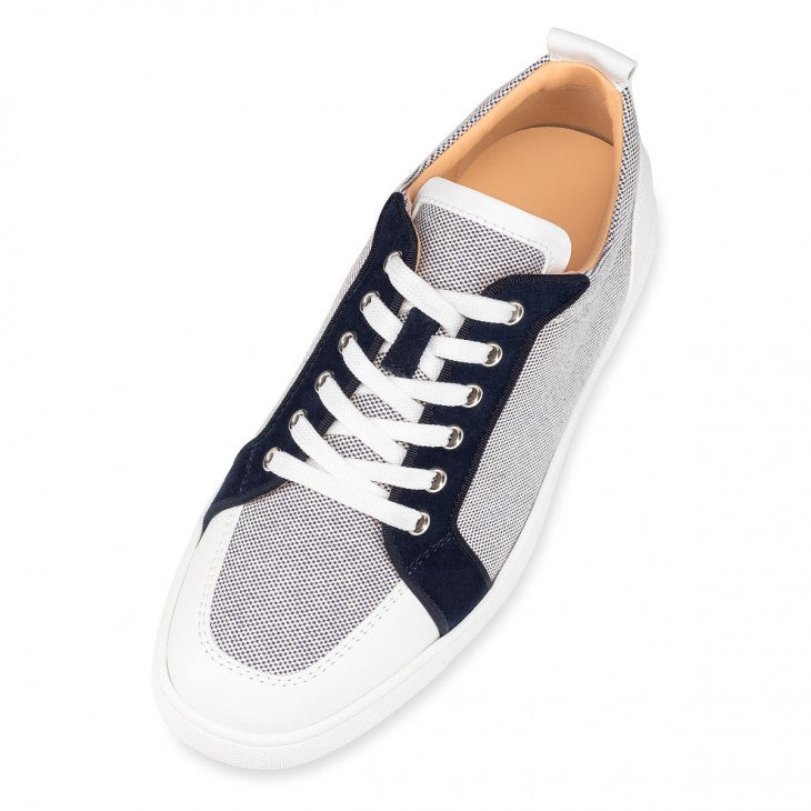 Louboutin Rantulow "Calf leather, cotton and veau velours - Navy"