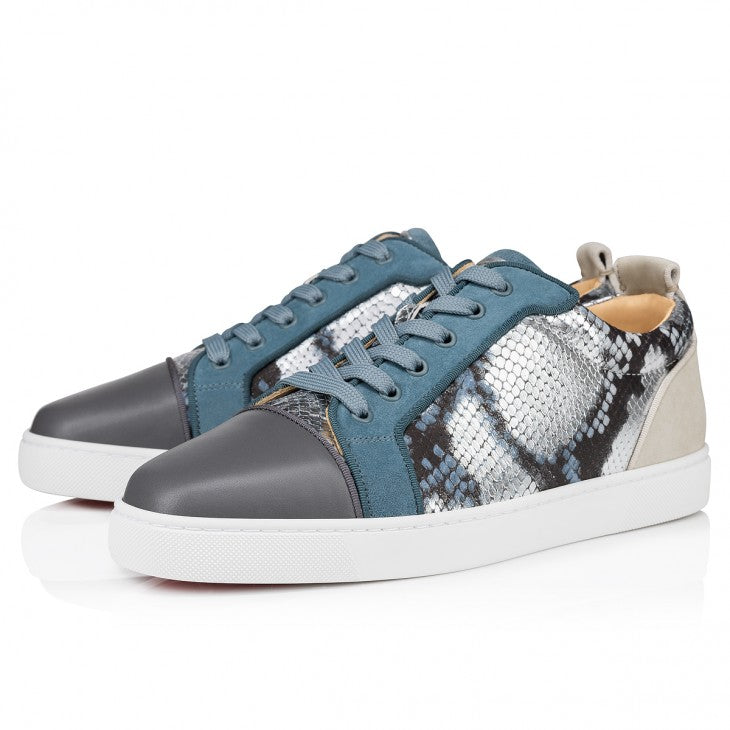 Louboutin Louis Junior "Calf leather, embossed calf leather Amazonia and veau velours - Multicolor"