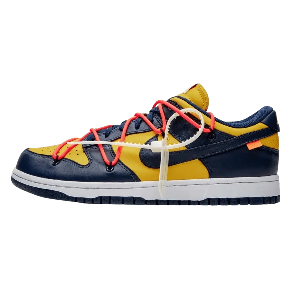 OFF-WHITE x Nike Dunk Low 'University Gold' - Доставка за 1 работен ден KickHaven Bulgaria  KickHaven Bulgaria