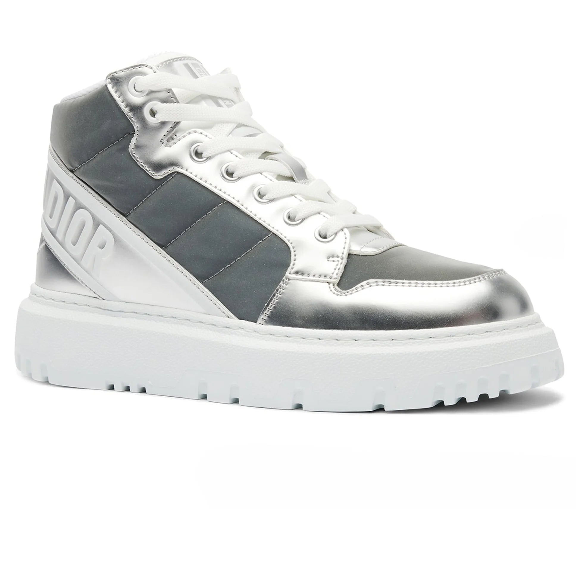 Dior D-Player Grey Reflective Quilted Nylon Trainer