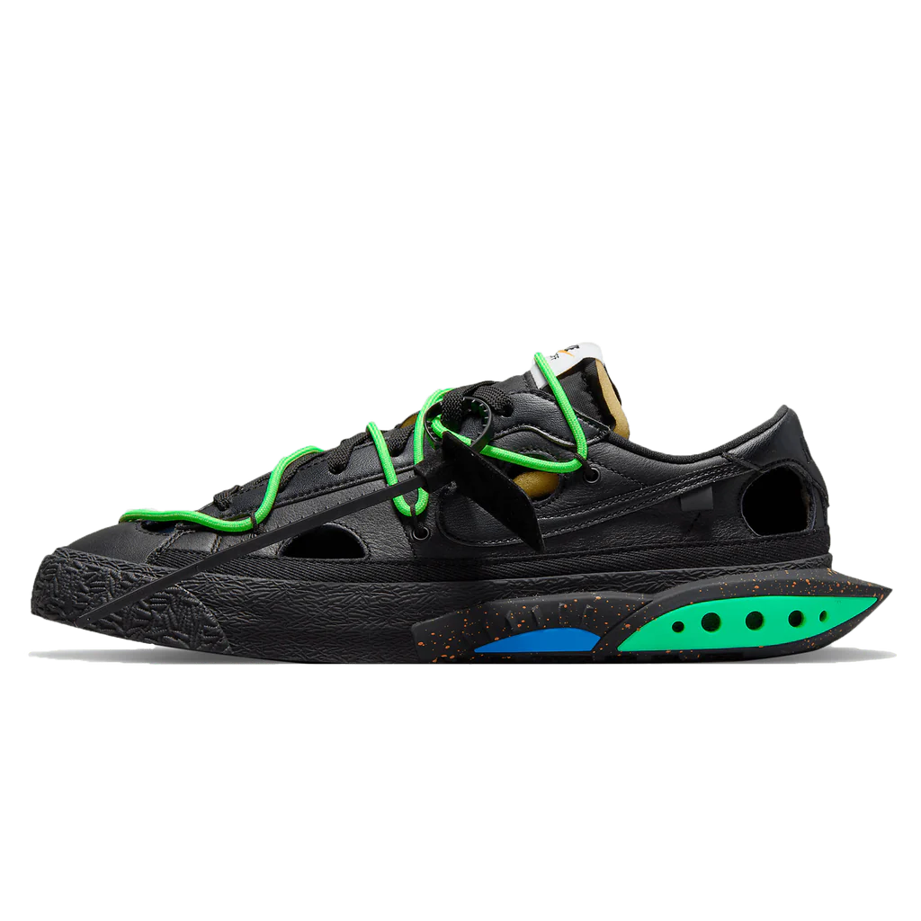 Off-White x Nike Blazer Low 'Black Electro Green'