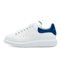Alexander McQueen Heel Tab 'White & Navy'