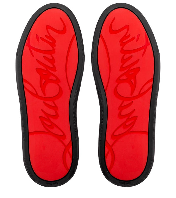 Louboutin Louis "Patent calf leather, Veau velours and strass"