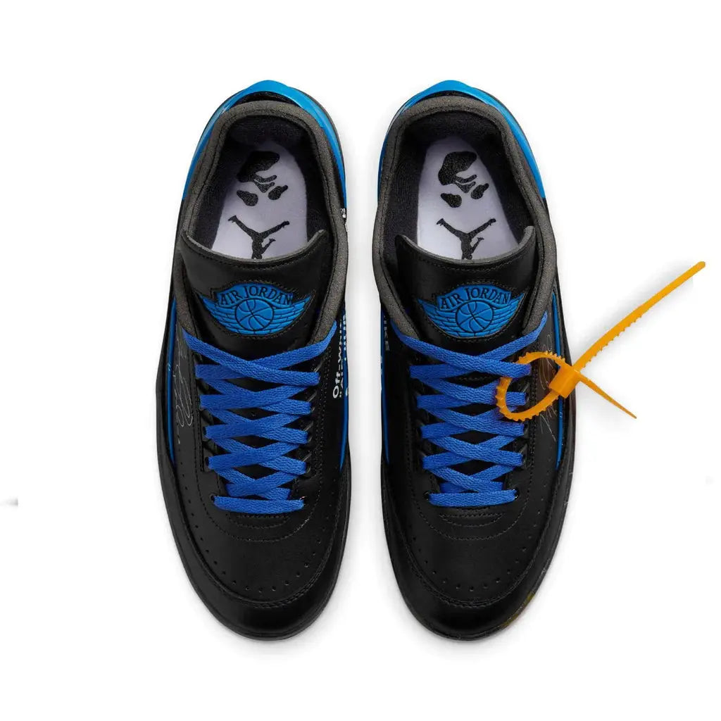 Off-White x Air Jordan 2 Retro Low SP 'Black Varsity Royal' KickHaven Bulgaria